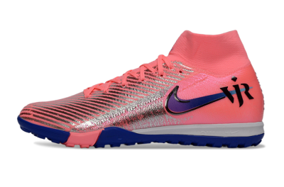 Unisex Nike Air Zoom Mercurial Superfly 10 Elite TF Artificial Turf High-Tops Football Shoes - Pink/Electric Pink/Deep Blue