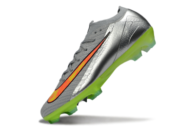Men's Nike Air Zoom Mercurial Vapor 16 Elite FG Firm Ground Low-Tops Football Boots - Gray/Electric Green/Bright Red