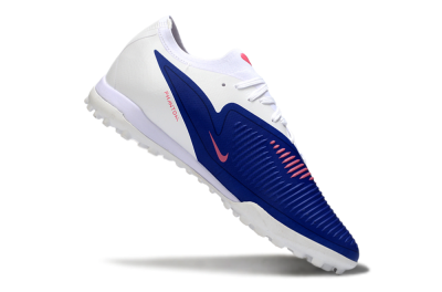 Men's Nike Phantom 6 Low Elite TF Artificial Turf Low-Tops Football Shoes - Blue/Bright Pink/Sleek White