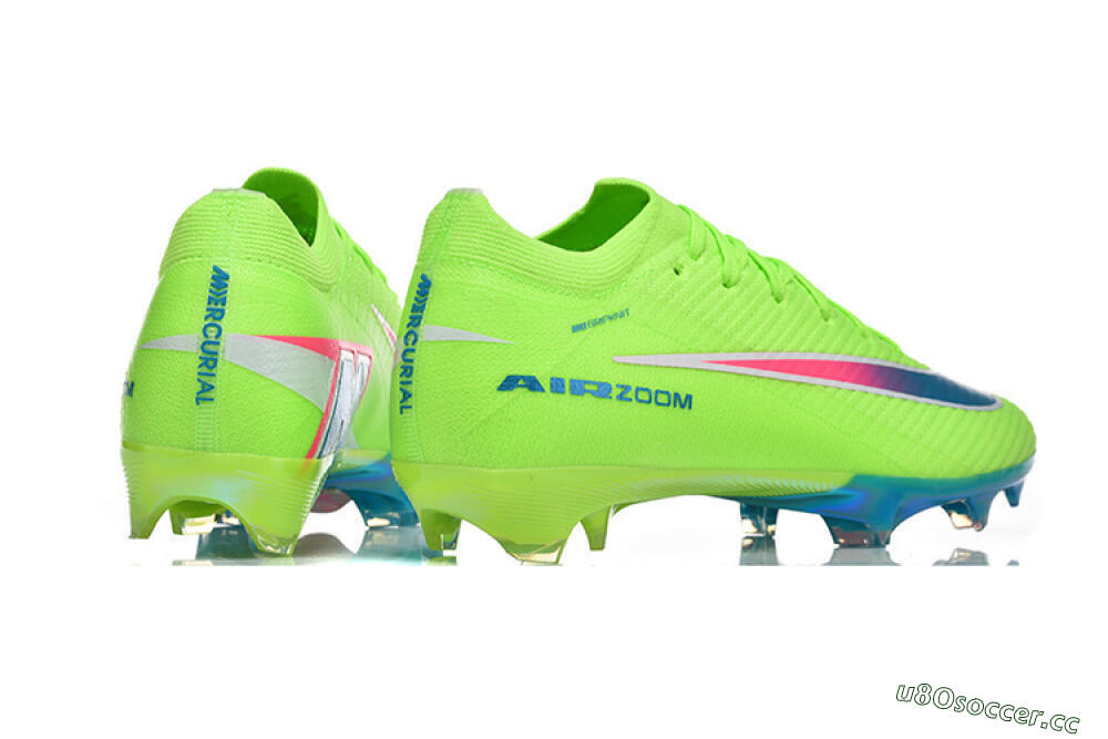Men's Nike Air Zoom Mercurial Vapor 16 Elite FG Firm Ground Low-Tops Football Boots - Lime/Neon Burst/Pink Splash 9
