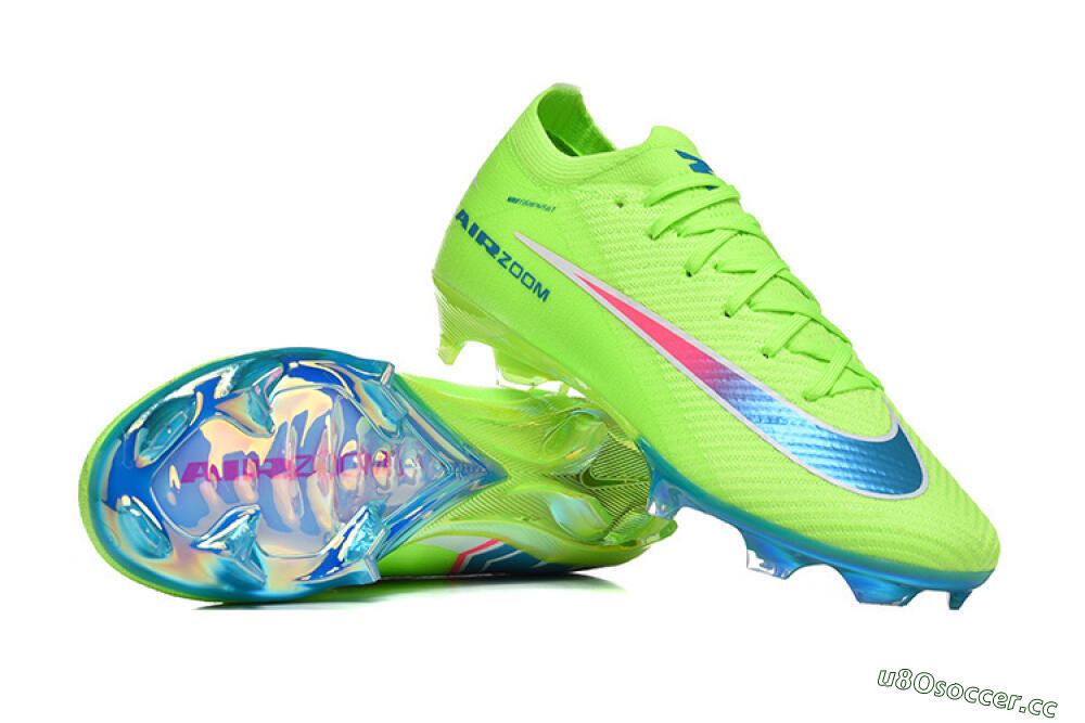 Men's Nike Air Zoom Mercurial Vapor 16 Elite FG Firm Ground Low-Tops Football Boots - Lime/Neon Burst/Pink Splash 4