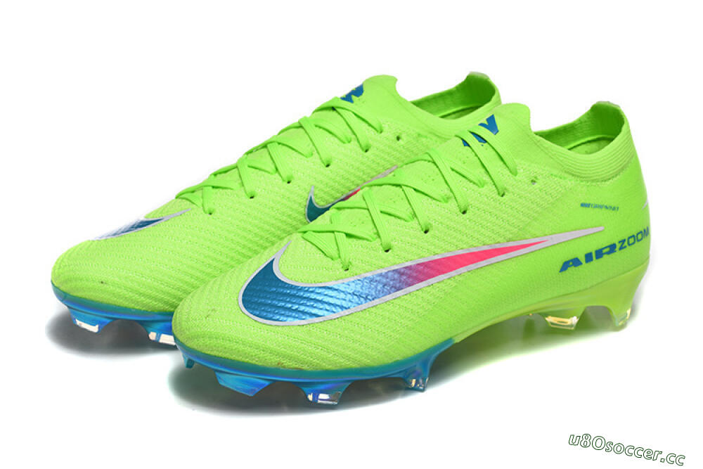 Men's Nike Air Zoom Mercurial Vapor 16 Elite FG Firm Ground Low-Tops Football Boots - Lime/Neon Burst/Pink Splash 5