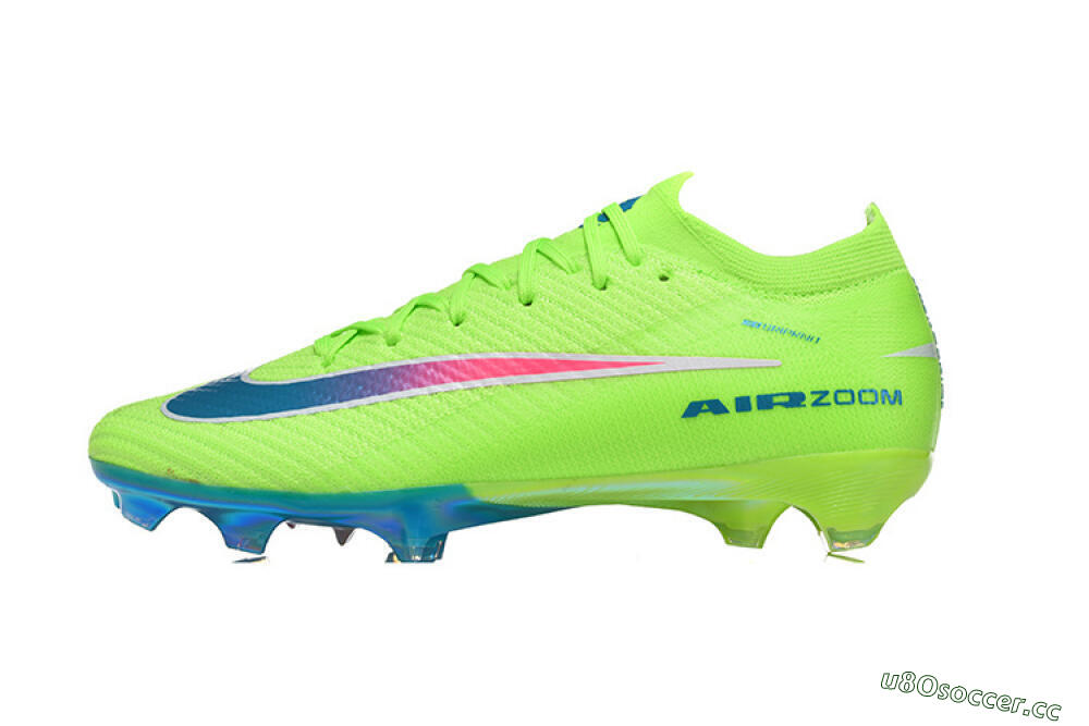 Men's Nike Air Zoom Mercurial Vapor 16 Elite FG Firm Ground Low-Tops Football Boots - Lime/Neon Burst/Pink Splash 0