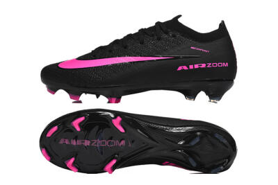 Men's Nike Air Zoom Mercurial Vapor 16 Elite FG Firm Ground Low-Tops Football Boots - Black/Vibrant Pink/Glossy Black