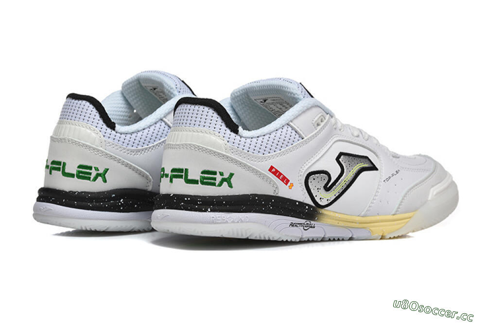 Men's Joma Top Flex IC Indoor & Futsal Low-Tops Football Shoes - White/Electric Green/Jet Black 9
