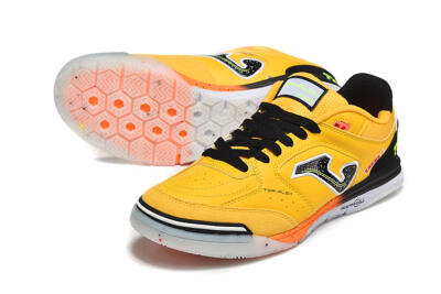 Men's Joma Top Flex IC Indoor & Futsal Low-Tops Football Shoes - Yellow/Bright Citrus/Jet Black