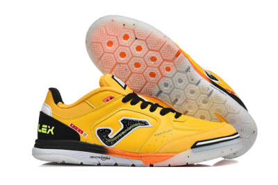 Men's Joma Top Flex IC Indoor & Futsal Low-Tops Football Shoes - Yellow/Bright Citrus/Jet Black