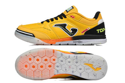 Men's Joma Top Flex IC Indoor & Futsal Low-Tops Football Shoes - Yellow/Bright Citrus/Jet Black