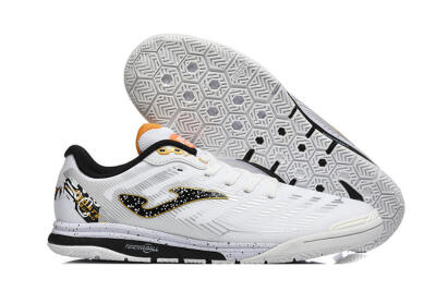 Men's Joma Top Flex IC Indoor & Futsal Low-Tops Football Shoes - White/Bold Yellow/Black