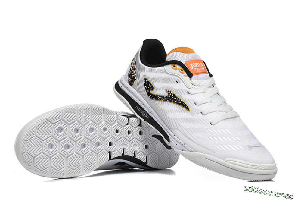 Men's Joma Top Flex IC Indoor & Futsal Low-Tops Football Shoes - White/Bold Yellow/Black 4