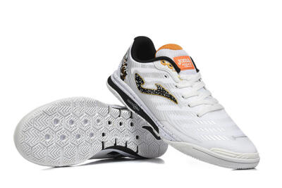 Men's Joma Top Flex IC Indoor & Futsal Low-Tops Football Shoes - White/Bold Yellow/Black