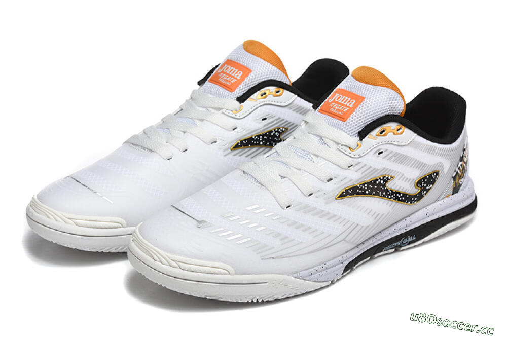 Men's Joma Top Flex IC Indoor & Futsal Low-Tops Football Shoes - White/Bold Yellow/Black 5