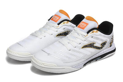 Men's Joma Top Flex IC Indoor & Futsal Low-Tops Football Shoes - White/Bold Yellow/Black
