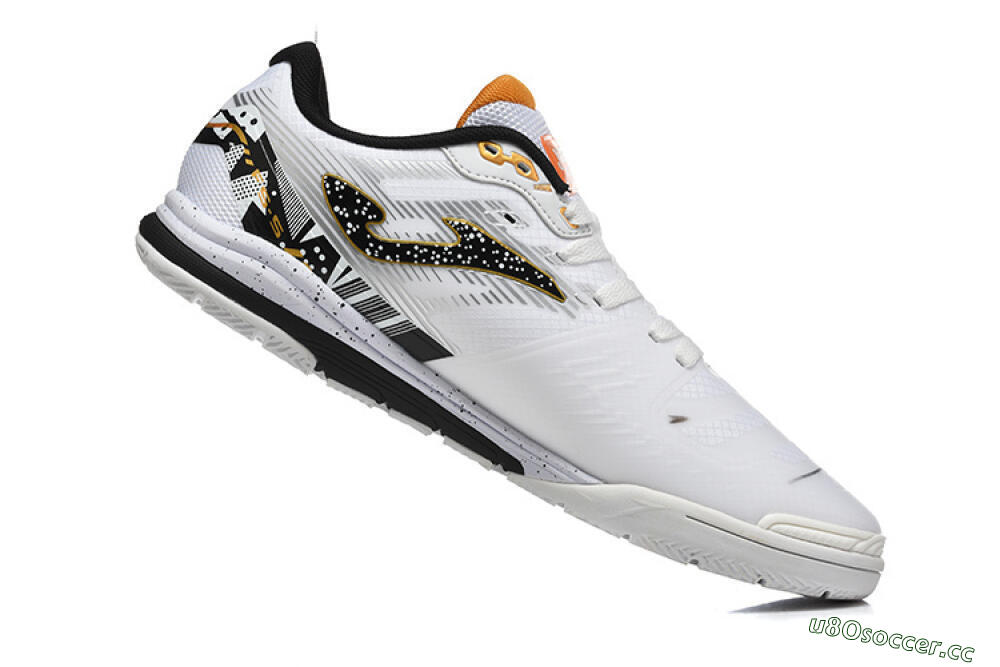 Men's Joma Top Flex IC Indoor & Futsal Low-Tops Football Shoes - White/Bold Yellow/Black 7