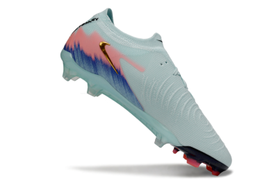 Men's Nike Phantom GX 2 Elite FG Firm Ground Low-Tops Football Boots - Aqua/Coral Fade/Deep Blue