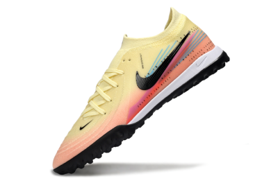 Men's Nike Phantom GX 2 Elite TF Artificial Turf Low-Tops Football Shoes - Yellow/Sunset Orange/Pink Lemonade