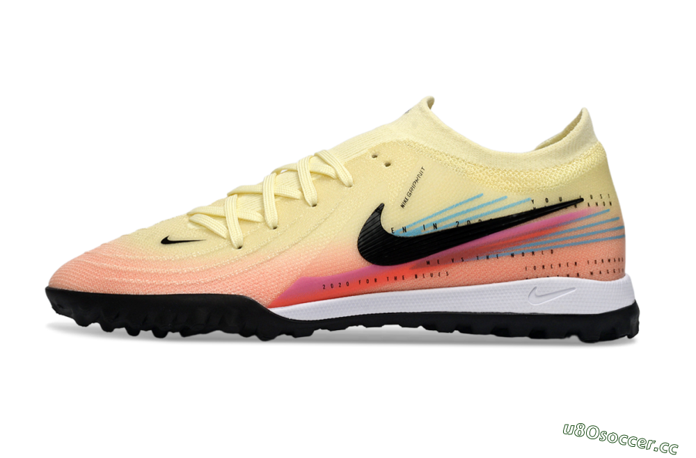 Men's Nike Phantom GX 2 Elite TF Artificial Turf Low-Tops Football Shoes - Yellow/Sunset Orange/Pink Lemonade 0