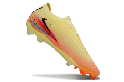 Men's Nike Phantom GX 2 Elite FG Firm Ground Low-Tops Football Boots - Yellow/Peach Fusion/Sunrise Glow