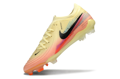 Men's Nike Phantom GX 2 Elite FG Firm Ground Low-Tops Football Boots - Yellow/Peach Fusion/Sunrise Glow