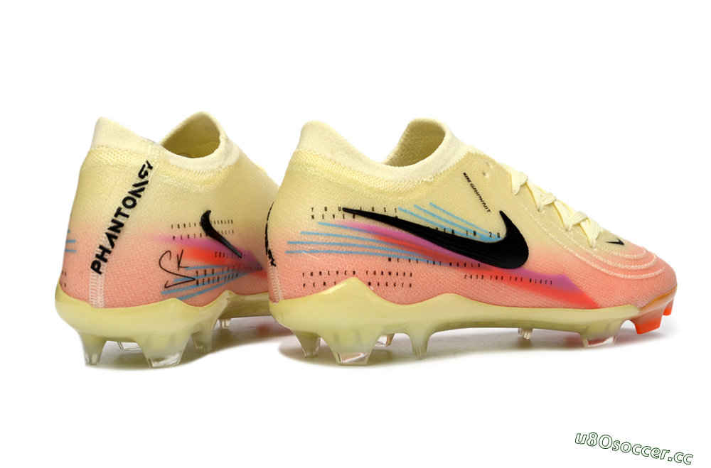 Men's Nike Phantom GX 2 Elite FG Firm Ground Low-Tops Football Boots - Yellow/Peach Fusion/Sunrise Glow 6