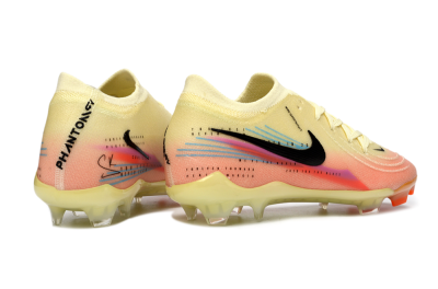 Men's Nike Phantom GX 2 Elite FG Firm Ground Low-Tops Football Boots - Yellow/Peach Fusion/Sunrise Glow