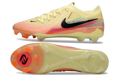 Men's Nike Phantom GX 2 Elite FG Firm Ground Low-Tops Football Boots - Yellow/Peach Fusion/Sunrise Glow