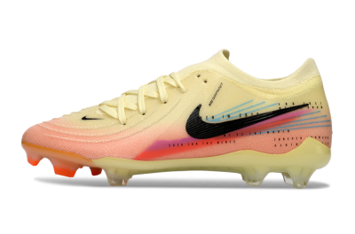 Men's Nike Phantom GX 2 Elite FG Firm Ground Low-Tops Football Boots - Yellow/Peach Fusion/Sunrise Glow