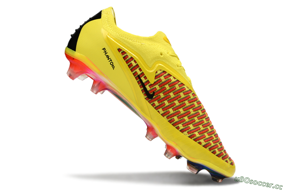 Men's Nike Phantom 6 Low Elite FG Firm Ground Low-Tops Football Boots - Yellow/Vibrant Lemon/Fiery Sunset 4
