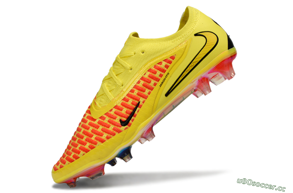 Men's Nike Phantom 6 Low Elite FG Firm Ground Low-Tops Football Boots - Yellow/Vibrant Lemon/Fiery Sunset 5