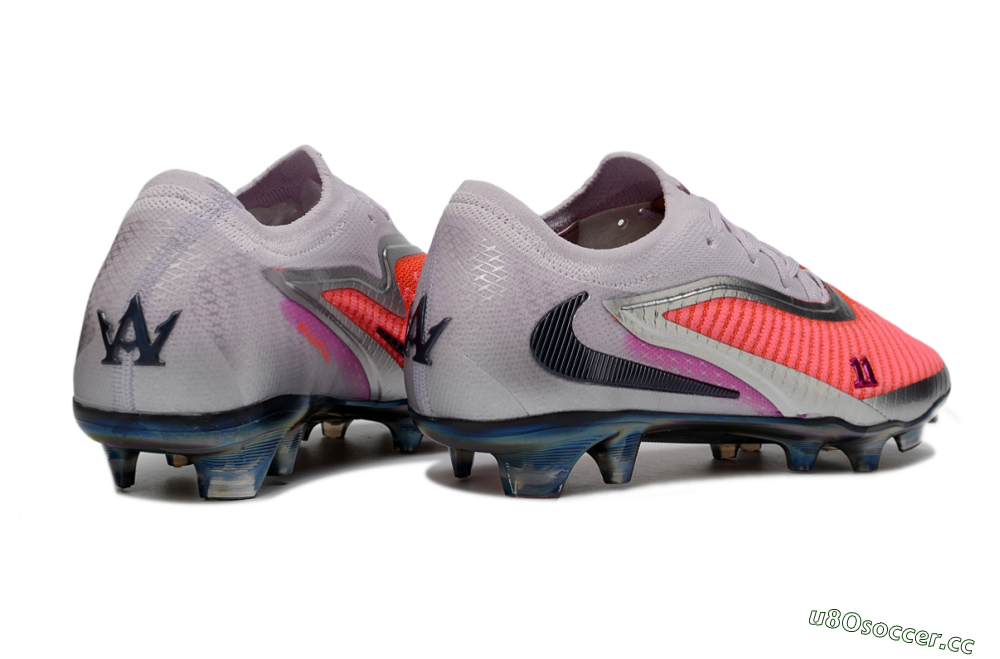 Men's Nike Phantom 6 Low Elite FG Firm Ground Low-Tops Football Boots - Red/Bright Coral/Steel Gray 6