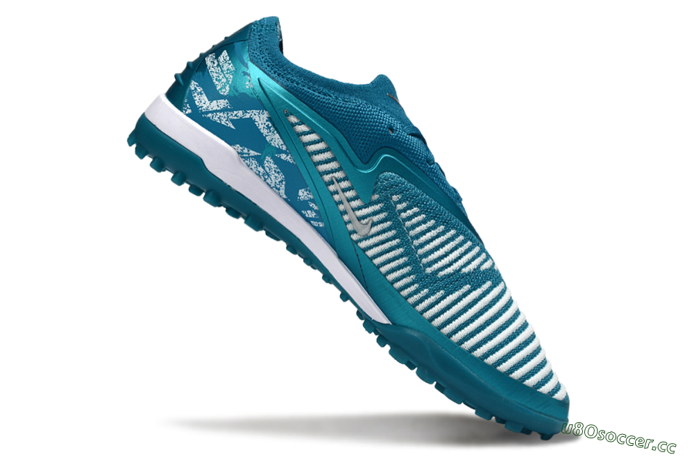 Men's Nike Phantom 6 Low Elite TF Artificial Turf Low-Tops Football Shoes - Teal/Cool Teal/White Burst 4