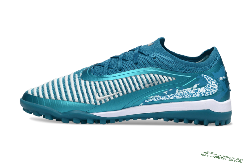 Men's Nike Phantom 6 Low Elite TF Artificial Turf Low-Tops Football Shoes - Teal/Cool Teal/White Burst 0