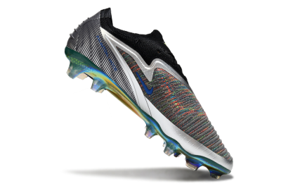 Men's Nike Phantom 6 Low Elite FG Firm Ground Low-Tops Football Boots - Black/Neon Green/Fiery Orange