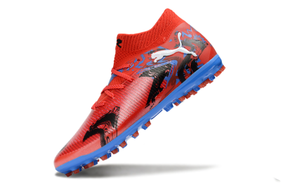 Men's Puma Future 8 Ultimate MG Multi Ground Low-Tops Football Boots - Red/Electric Blue/Fiery Red