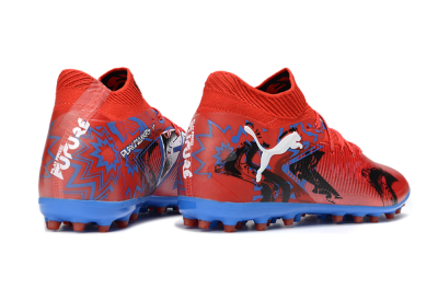 Men's Puma Future 8 Ultimate MG Multi Ground Low-Tops Football Boots - Red/Electric Blue/Fiery Red