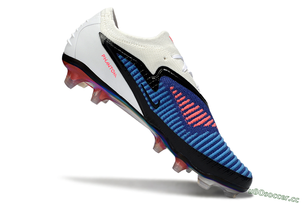 Unisex Nike Phantom 6 Low Elite FG Firm Ground Low-Tops Football Boots - Blue/Vibrant Blue/Pink Accent 4