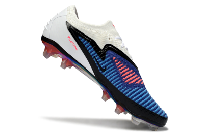 Unisex Nike Phantom 6 Low Elite FG Firm Ground Low-Tops Football Boots - Blue/Vibrant Blue/Pink Accent
