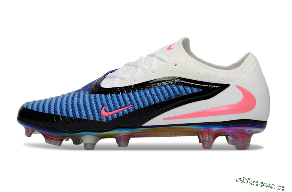 Unisex Nike Phantom 6 Low Elite FG Firm Ground Low-Tops Football Boots - Blue/Vibrant Blue/Pink Accent 0