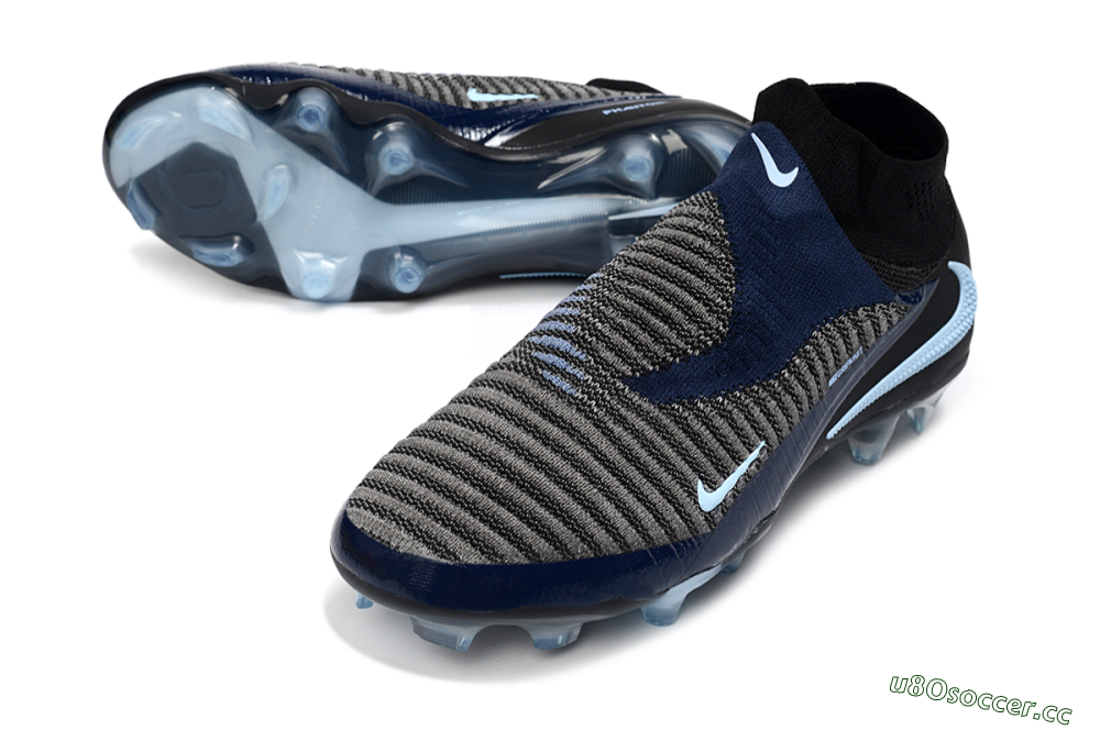 Men's Nike Phantom 6 High Elite FG Firm Ground High-Tops Football Boots - Navy/Blue Night/Black Ice 3