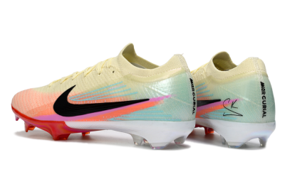 Unisex Nike Air Zoom Mercurial Vapor 16 Elite FG Firm Ground Low-Tops Football Boots - Cream/Sunset Peach/Golden Pulse
