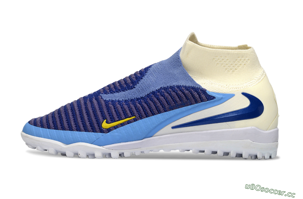 Men's Nike Phantom 6 High Elite TF Artificial Turf High-Tops Football Shoes - Blue/Sky Blue/Deep Blue 0