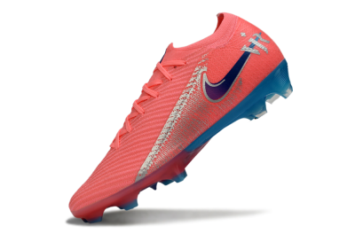 Unisex Nike Air Zoom Mercurial Vapor 16 Elite FG Firm Ground Low-Tops Football Boots - Pink/Coral Pink/Cerulean Blue