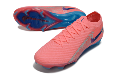 Unisex Nike Air Zoom Mercurial Vapor 16 Elite FG Firm Ground Low-Tops Football Boots - Pink/Coral Pink/Cerulean Blue