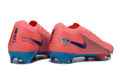 Unisex Nike Air Zoom Mercurial Vapor 16 Elite FG Firm Ground Low-Tops Football Boots - Pink/Coral Pink/Cerulean Blue