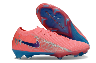 Unisex Nike Air Zoom Mercurial Vapor 16 Elite FG Firm Ground Low-Tops Football Boots - Pink/Coral Pink/Cerulean Blue