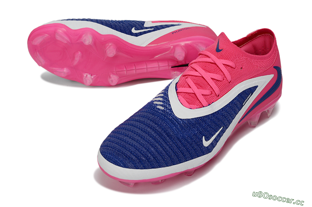 Unisex Nike Phantom 6 Low Elite FG Firm Ground Low-Tops Football Boots - Purple/Electric Pink/Sapphire Blue 3