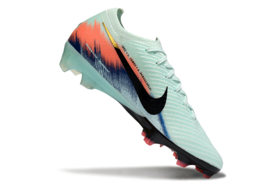 Unisex Nike Air Zoom Mercurial Vapor 16 Elite FG Firm Ground Low-Tops Football Boots - Aqua/Coral Pink/Navy Blue