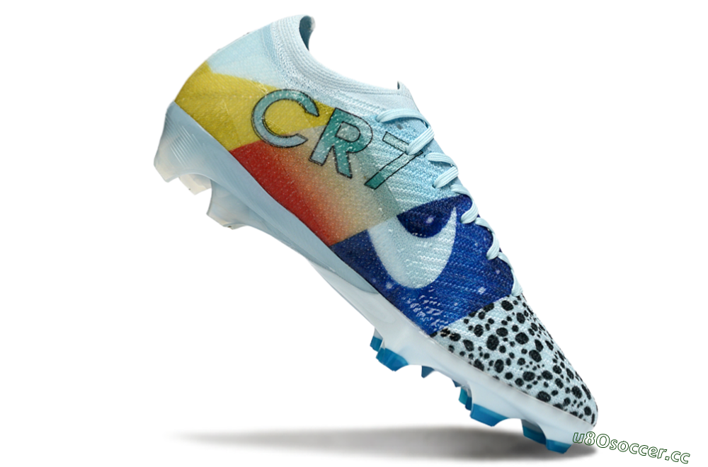 Unisex Nike Air Zoom Mercurial Vapor 16 Elite FG Firm Ground Low-Tops Football Boots - Blue/Aquatic Blue/Fiery Orange 4