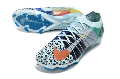 Unisex Nike Air Zoom Mercurial Vapor 16 Elite FG Firm Ground Low-Tops Football Boots - Blue/Aquatic Blue/Fiery Orange