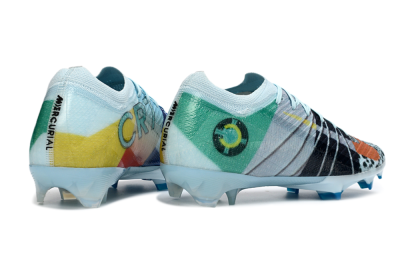 Unisex Nike Air Zoom Mercurial Vapor 16 Elite FG Firm Ground Low-Tops Football Boots - Blue/Aquatic Blue/Fiery Orange